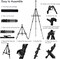 Artify Easel for Painting, Double-Tier Easel Stand, Adjustable Height from 22-66 Inches, Tripod for Painting and Display with Carrying Bag, 66 Inches, Black